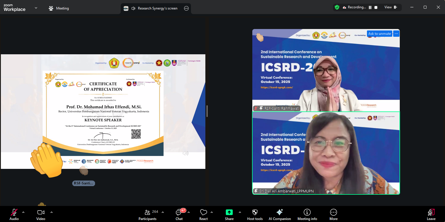 2nd International Conference LPPM UPNVY 2025 (ICSRD-25) Mengusung Integrasi untuk Ketahanan Masa Depan