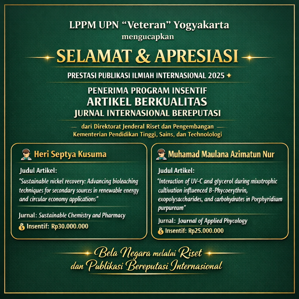 Penerima Insentif Artikel Berkualitas Pada Jurnal International Bereputasi 2025