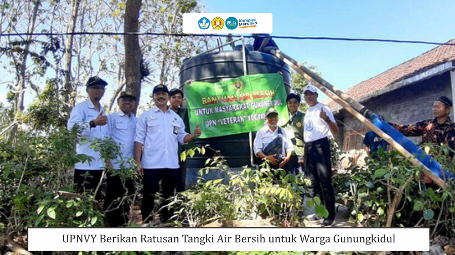 UPNVY Berikan Ratusan Tangki Air Bersih untuk Warga Gunungkidul