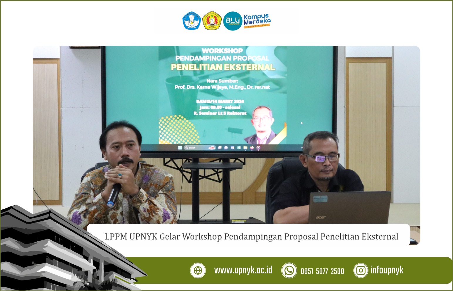 LPPM UPNYK Gelar Workshop Pendampingan Proposal Penelitian Eksternal