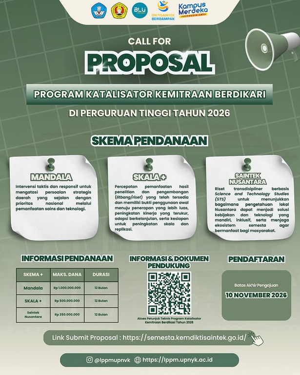 CALL FOR PROPOSAL – PROGRAM KATALISATOR KEMITRAAN BERDIKARI TAHUN 2026