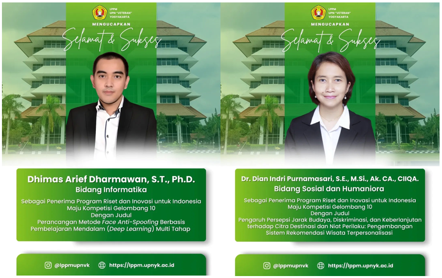 2 Dosen UPN “Veteran” Yogyakarta Raih Hibah Pendanaan RIIM 10