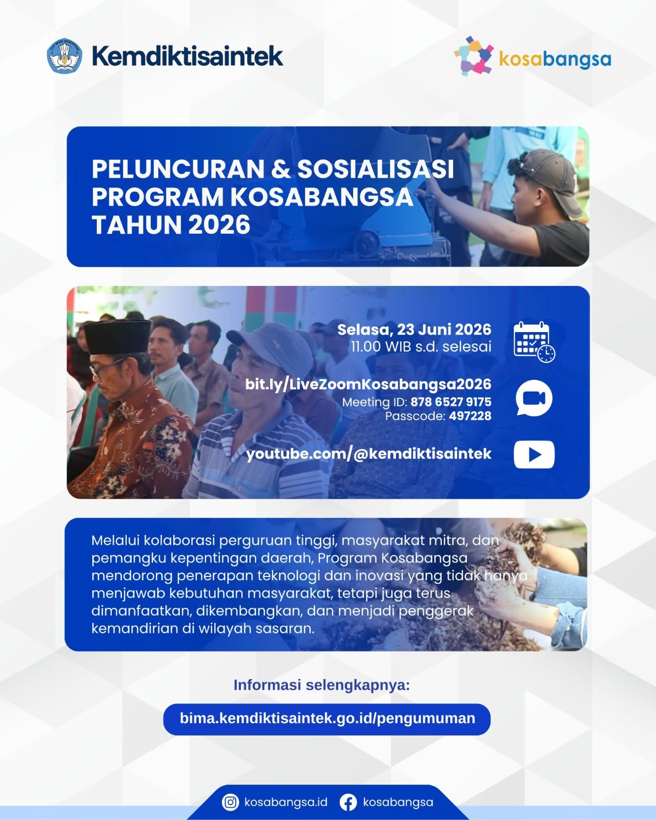 Peluncuran & Sosialisasi Program Kosabangsa Tahun 2026