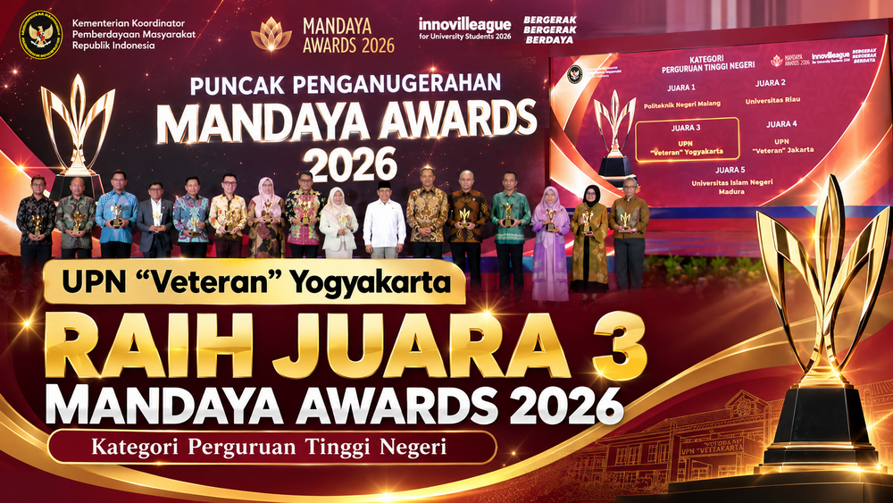 UPN “Veteran” Yogyakarta Raih Juara 3 Mandaya Awards 2026