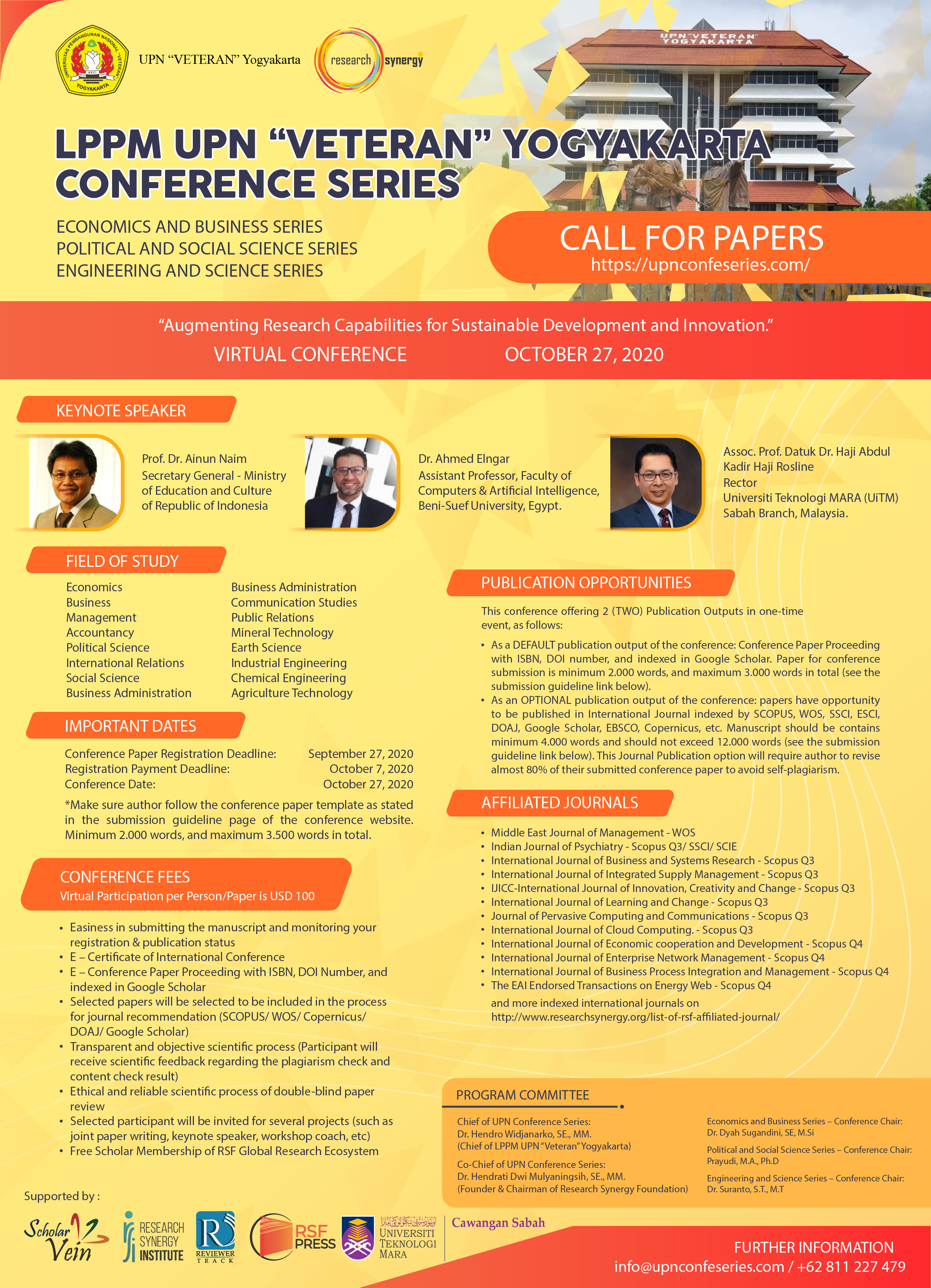 the LPPM UPN VETERAN Yogyakarta Conference Series 2020