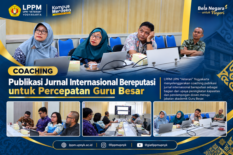 COACHING PUBLIKASI JURNAL INTERNASIONAL BEREPUTASI UNTUK PERCEPATAN GURU BESAR