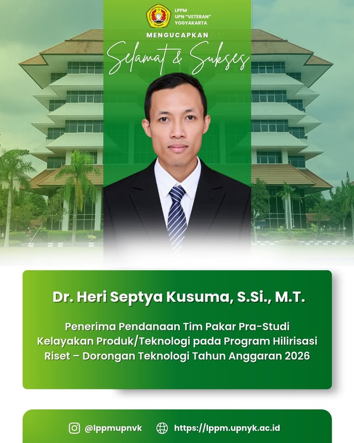 Selamat dan Sukses Penerima Pendanaan Tim Pakar Pra-Studi Kelayakan Produk/Teknologi Tahun 2026