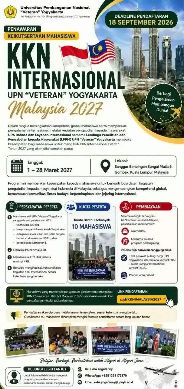 📢 [EXTENDED] KKN INTERNASIONAL – MALAYSIA 2027 🇮🇩 🇲🇾