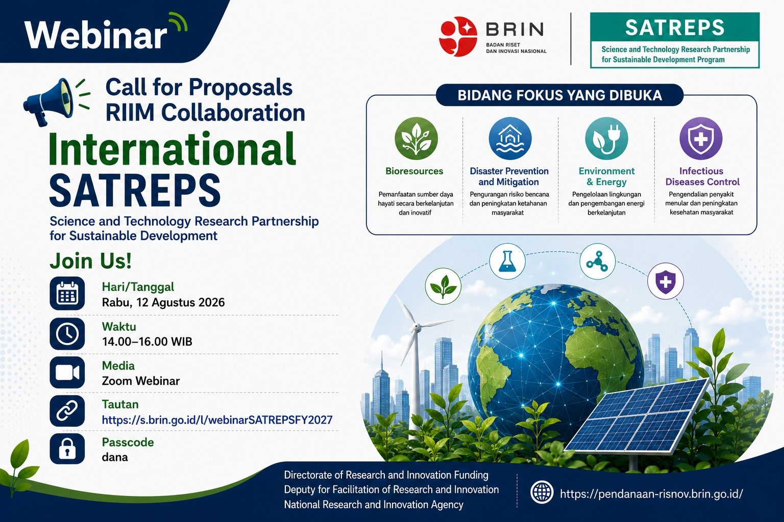Call for Proposal Hibah SATREPS FY 2027