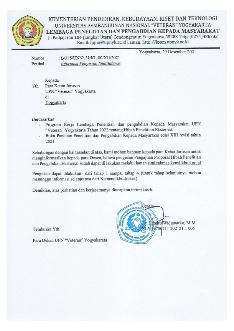 INFORMASI PENGISIAN SIMLITABMAS