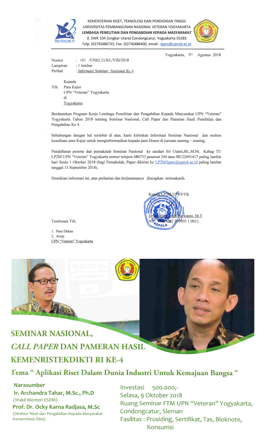 INFORMASI SEMINAR NASIONAL KE 4